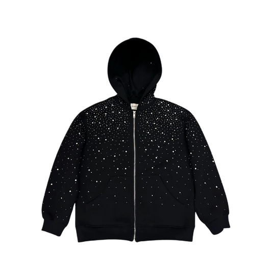 Crystal-Waterfall Galaxy Zip Up Hoodie