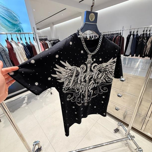 Fashion Crystal-Waterfall Wing T-Shirts