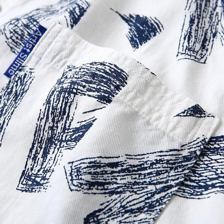 Trendy Versatile Comfortable Printed Short-Sleeved Shirt