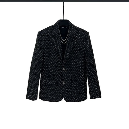 Rhinestone Pattern Suit Jacket
