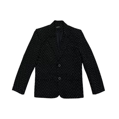 Rhinestone Pattern Suit Jacket