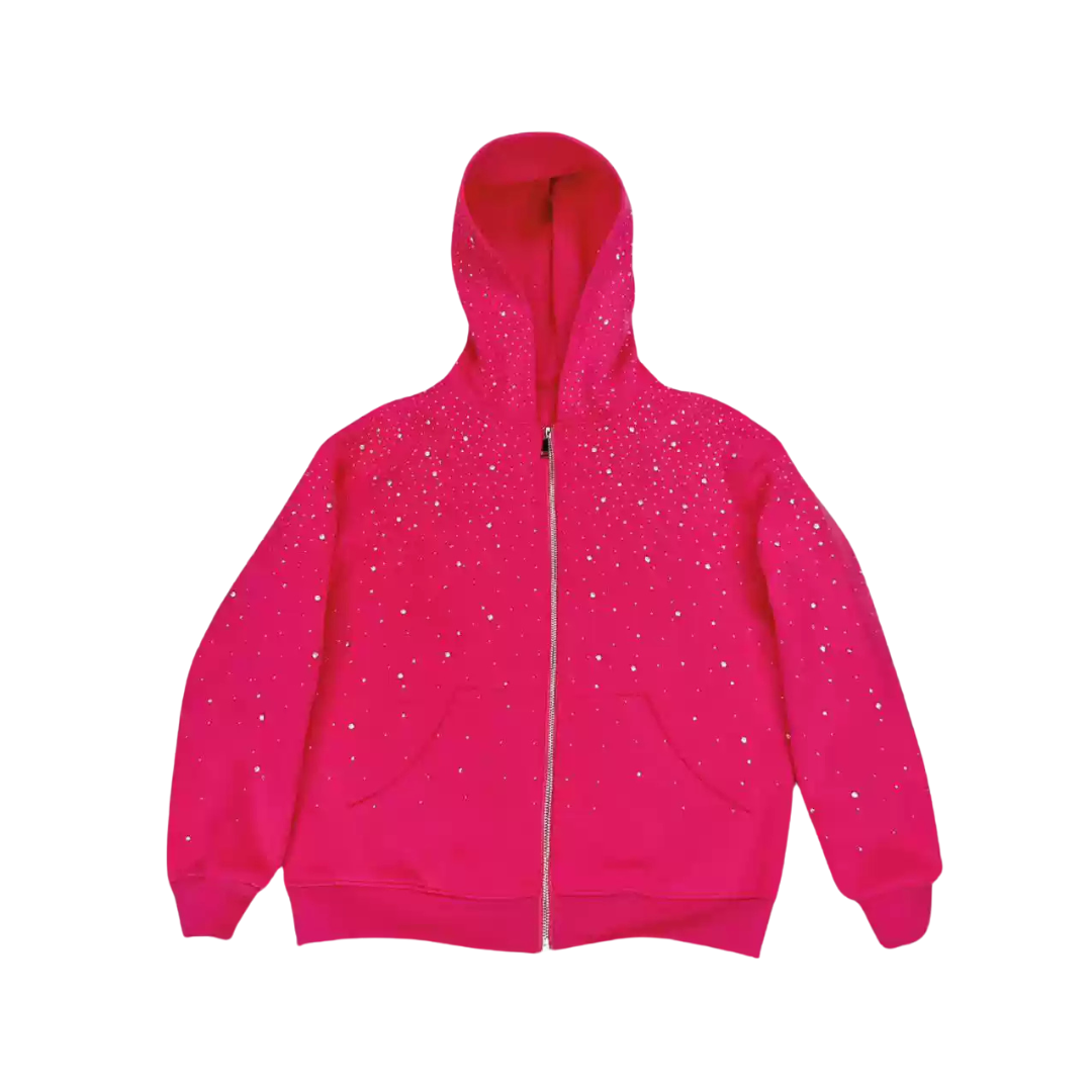 Crystal-Waterfall Galaxy Zip Up Hoodie