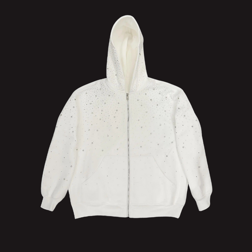 Crystal-Waterfall Galaxy Zip Up Hoodie