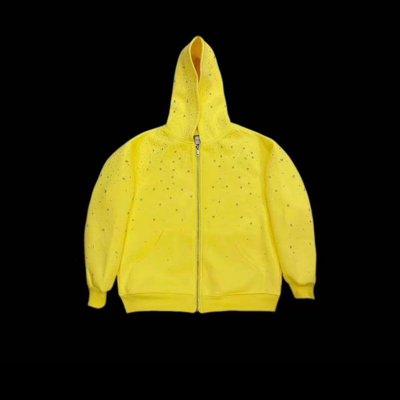 Crystal-Waterfall Galaxy Zip Up Hoodie