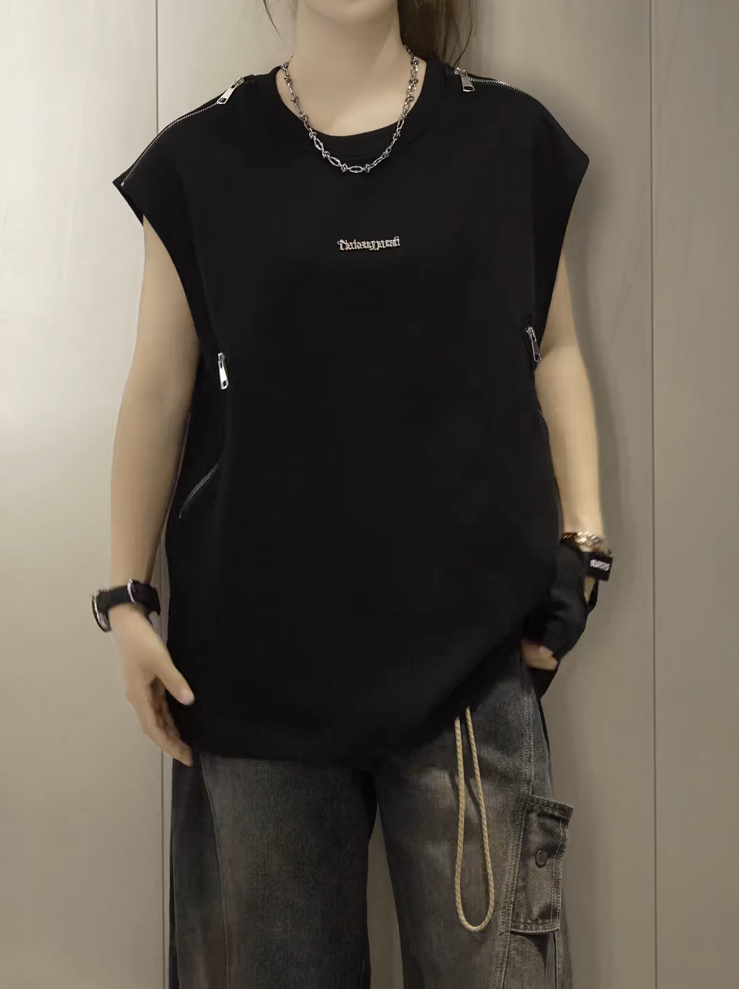 Trendy Designer Metal Zipper Vest - Unisex