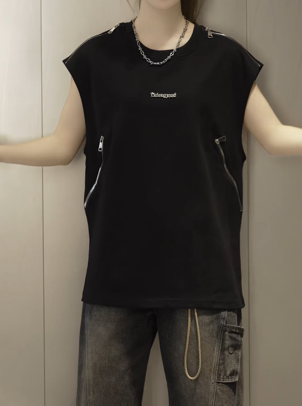 Trendy Designer Metal Zipper Vest - Unisex
