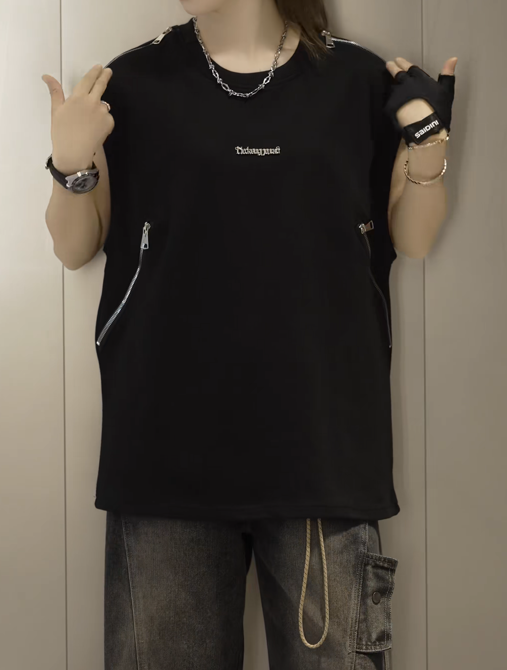 Trendy Designer Metal Zipper Vest - Unisex