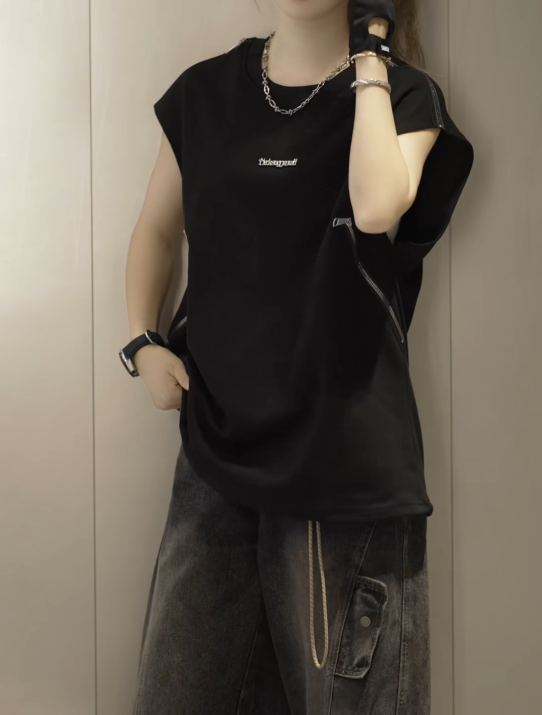 Trendy Designer Metal Zipper Vest - Unisex