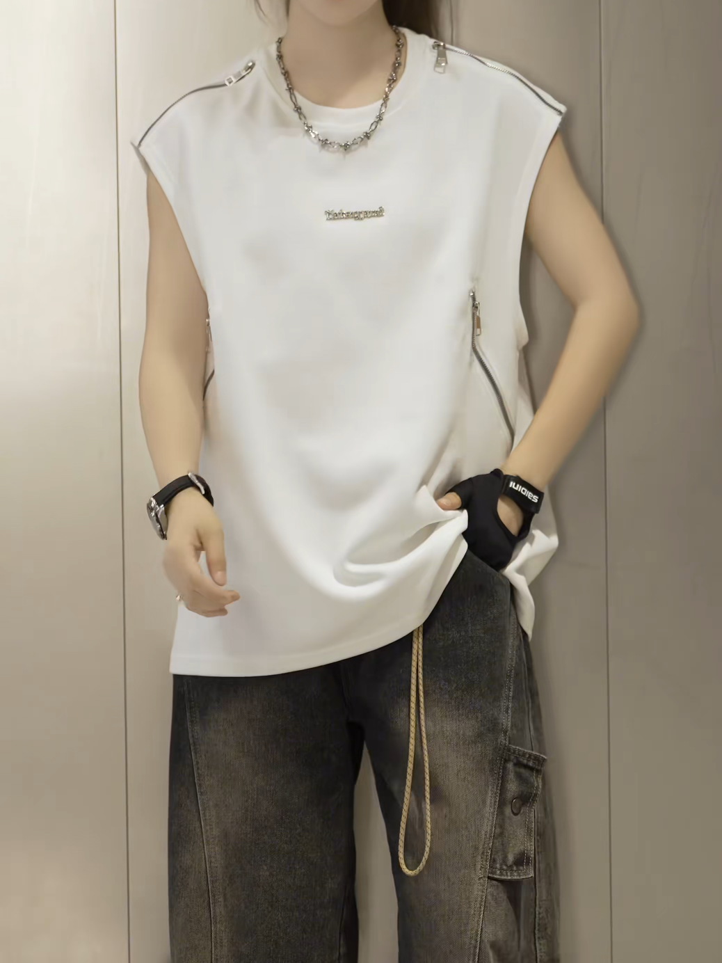 Trendy Designer Metal Zipper Vest - Unisex
