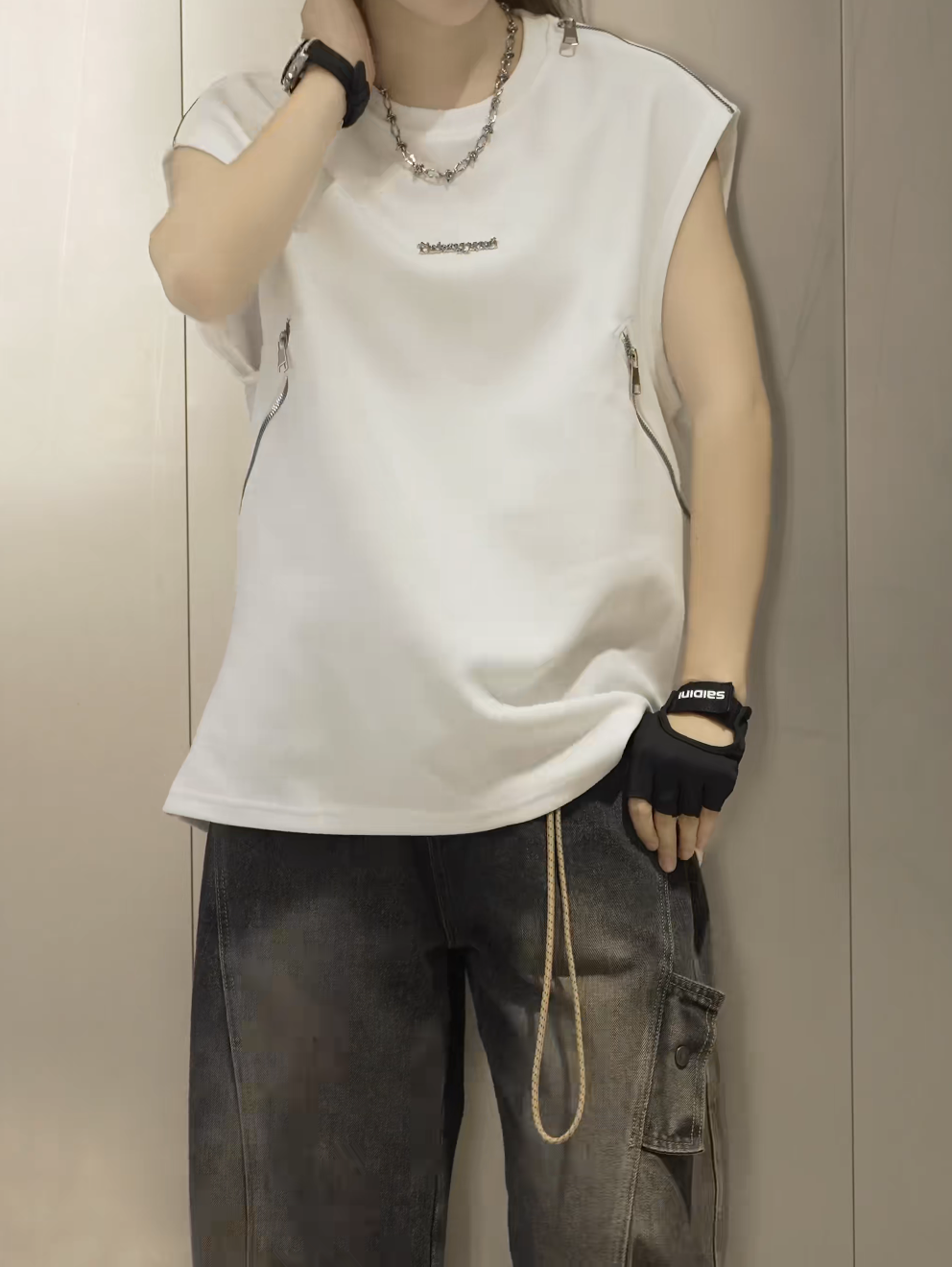 Trendy Designer Metal Zipper Vest - Unisex