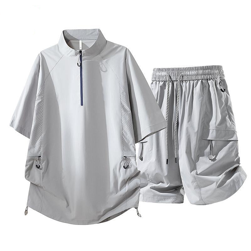 Street Techwear Biker Style Cargo Set