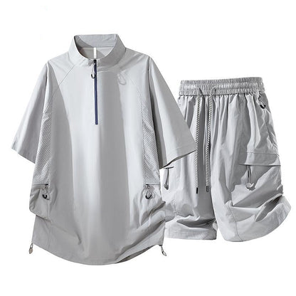 Street Techwear Biker Style Cargo Set