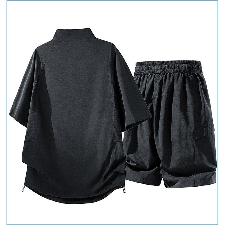 Street Techwear Biker Style Cargo Set