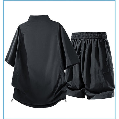 Street Techwear Biker Style Cargo Set