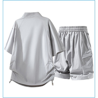 Street Techwear Biker Style Cargo Set