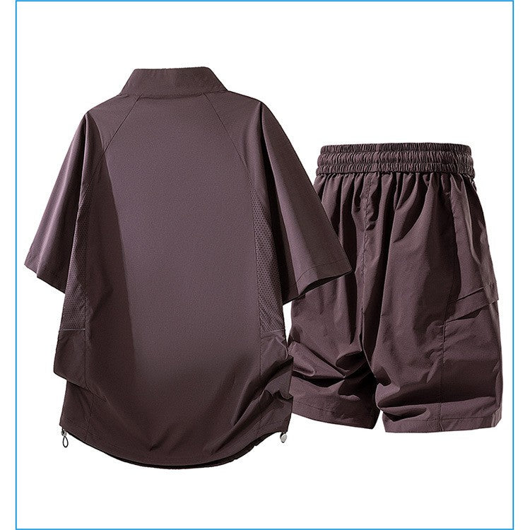 Street Techwear Biker Style Cargo Set