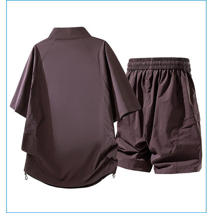 Street Techwear Biker Style Cargo Set