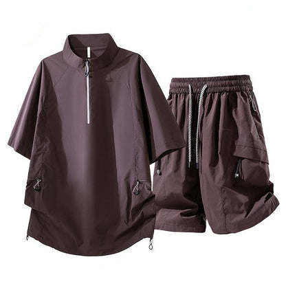 Street Techwear Biker Style Cargo Set