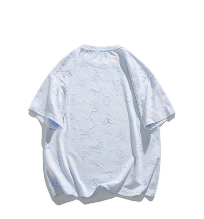 Rose Burnout Trendy Distressed T-Shirt