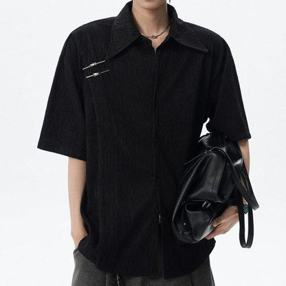Fashion Premium Textured Loose Shirt