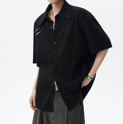 Fashion Premium Textured Loose Shirt
