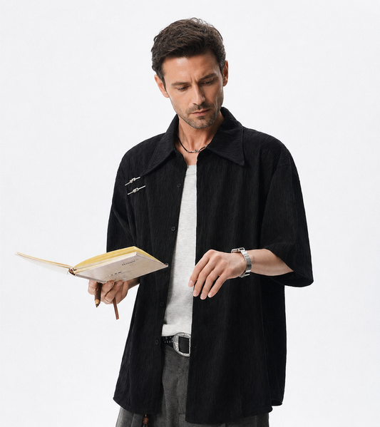 Fashion Premium Textured Loose Shirt