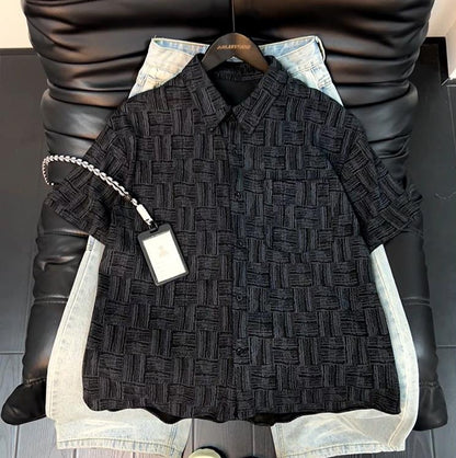 Casual Retro Plaid Short-Sleeve Shirt