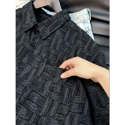 Casual Retro Plaid Short-Sleeve Shirt