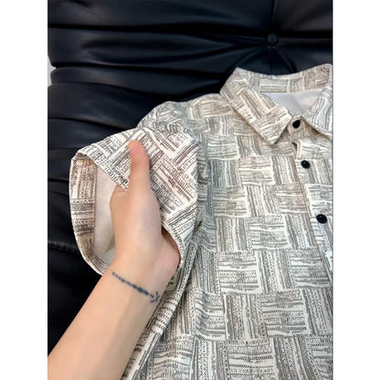 Casual Retro Plaid Short-Sleeve Shirt