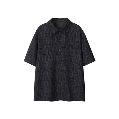 Casual Retro Plaid Short-Sleeve Shirt