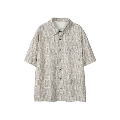 Casual Retro Plaid Short-Sleeve Shirt