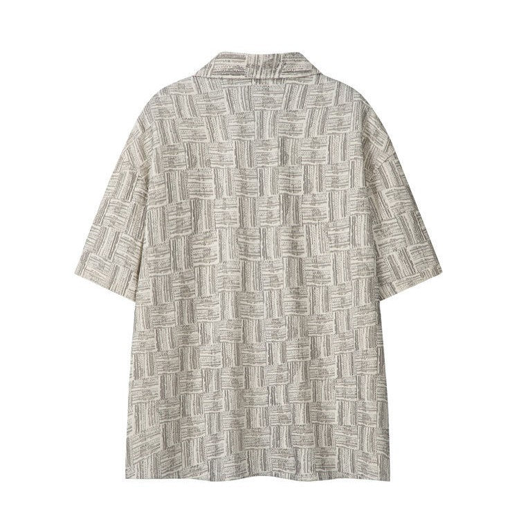 Casual Retro Plaid Short-Sleeve Shirt