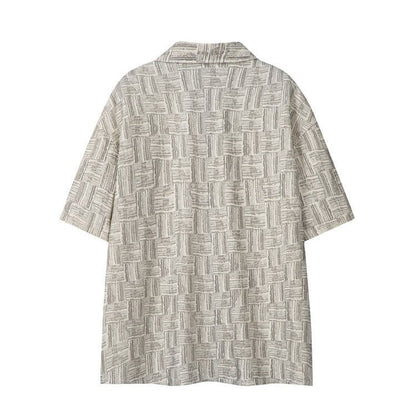 Casual Retro Plaid Short-Sleeve Shirt