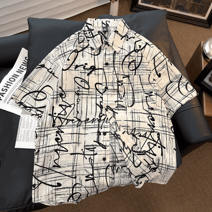 Trendy Retro Short-Sleeved Loose Shirt