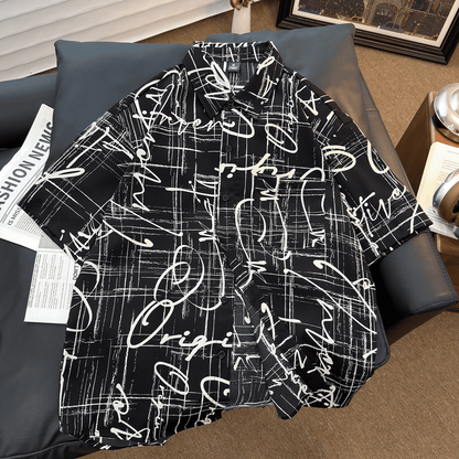 Trendy Retro Short-Sleeved Loose Shirt