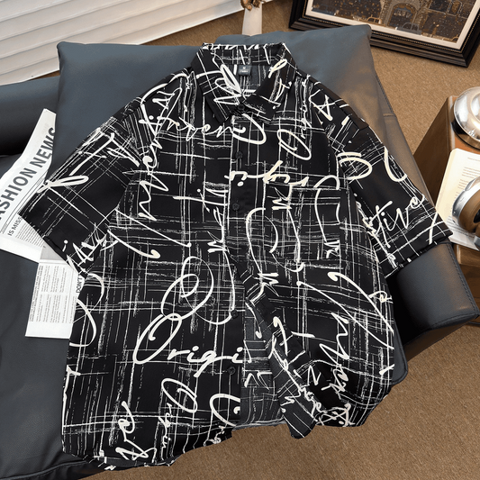Trendy Retro Short-Sleeved Loose Shirt