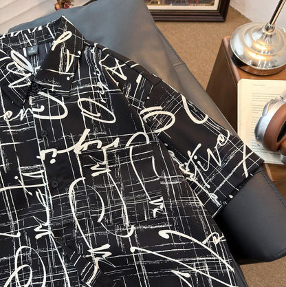 Trendy Retro Short-Sleeved Loose Shirt