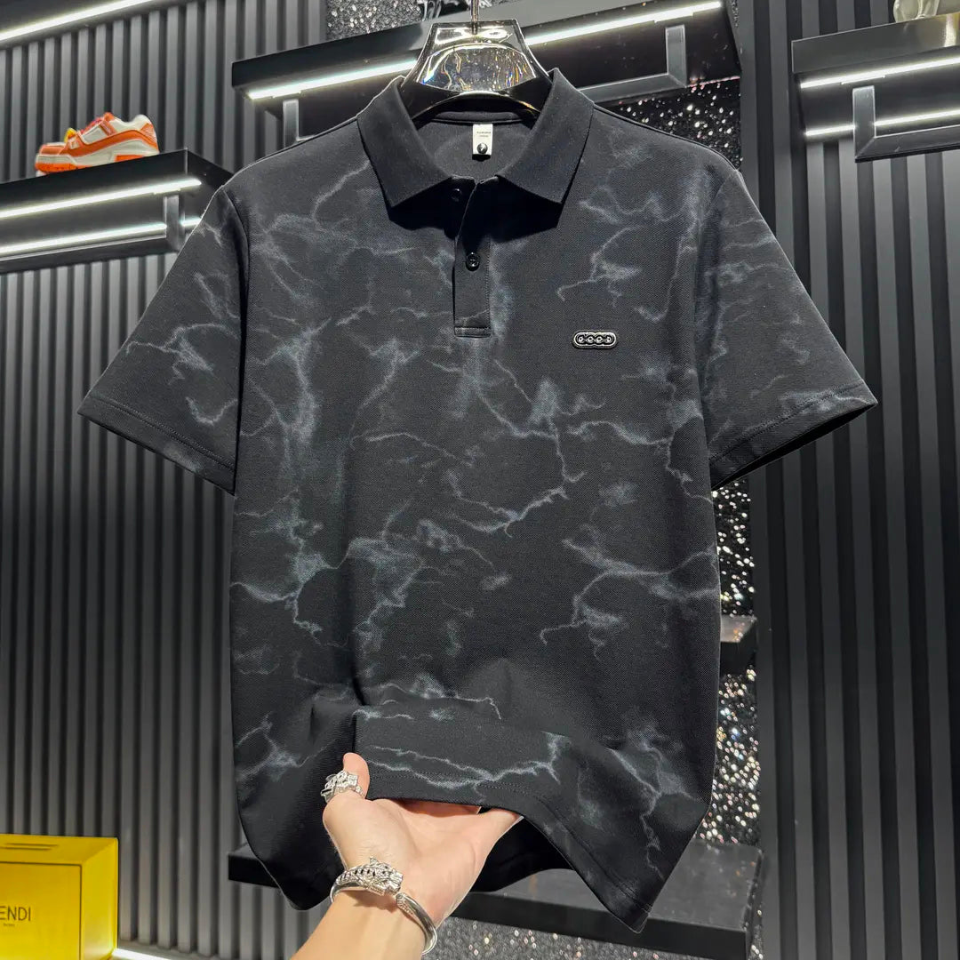 Fashion Loose Fit Collared Polo Shirt