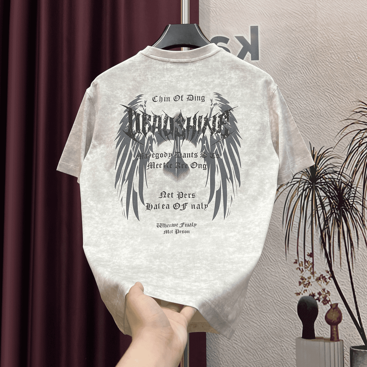 Summer Fashion Tie-Dye Wing Print T-Shirt