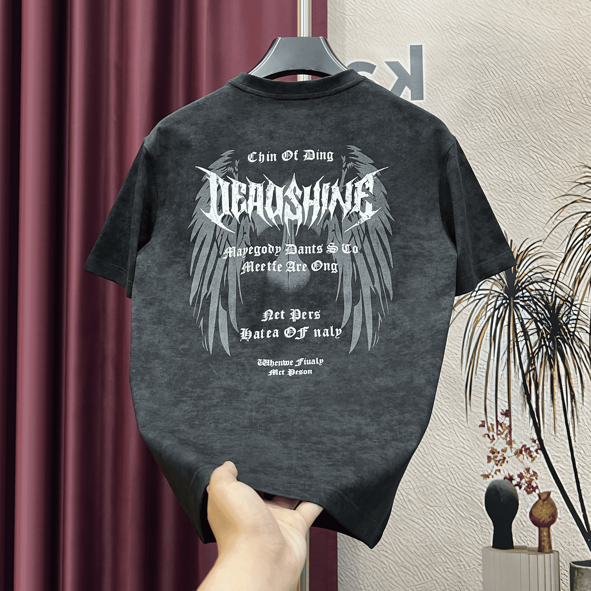 Summer Fashion Tie-Dye Wing Print T-Shirt