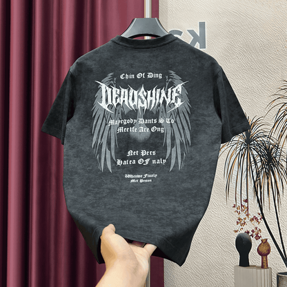 Summer Fashion Tie-Dye Wing Print T-Shirt