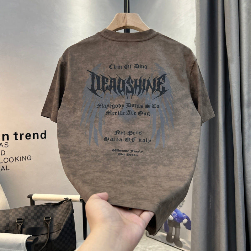 Summer Fashion Tie-Dye Wing Print T-Shirt
