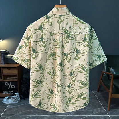 Artistic Trendy Printed Short-Sleeved Shirt