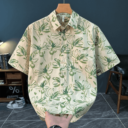 Artistic Trendy Printed Short-Sleeved Shirt