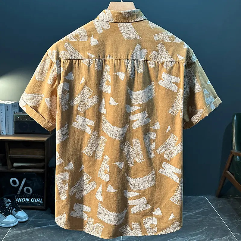Trendy Versatile Comfortable Printed Short-Sleeved Shirt