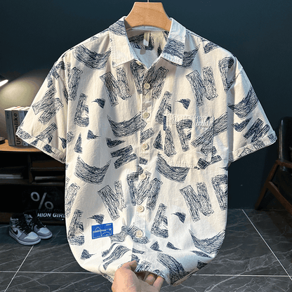 Trendy Versatile Comfortable Printed Short-Sleeved Shirt