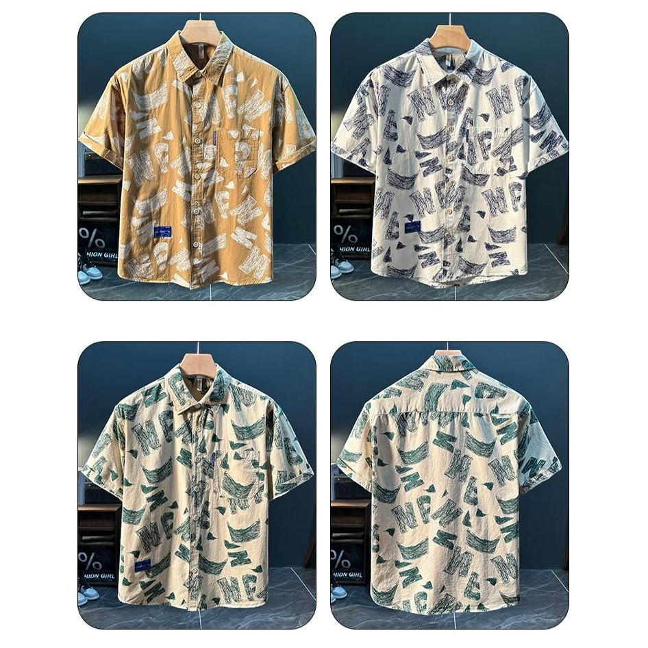 Trendy Versatile Comfortable Printed Short-Sleeved Shirt