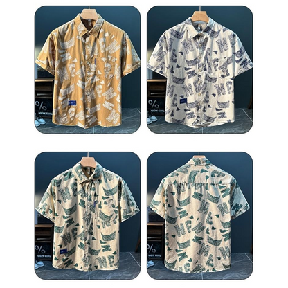 Trendy Versatile Comfortable Printed Short-Sleeved Shirt