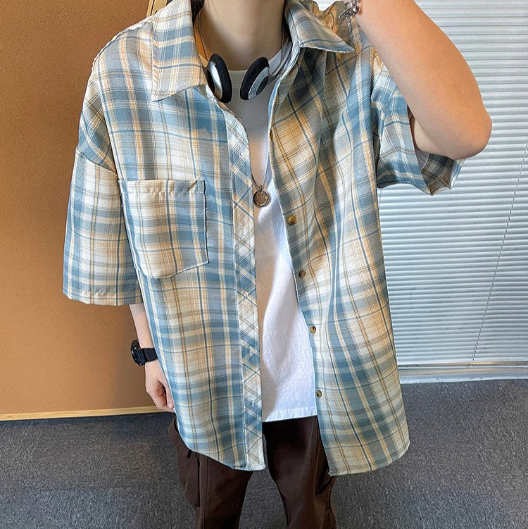 Retro Plaid Loose Casual Shirt