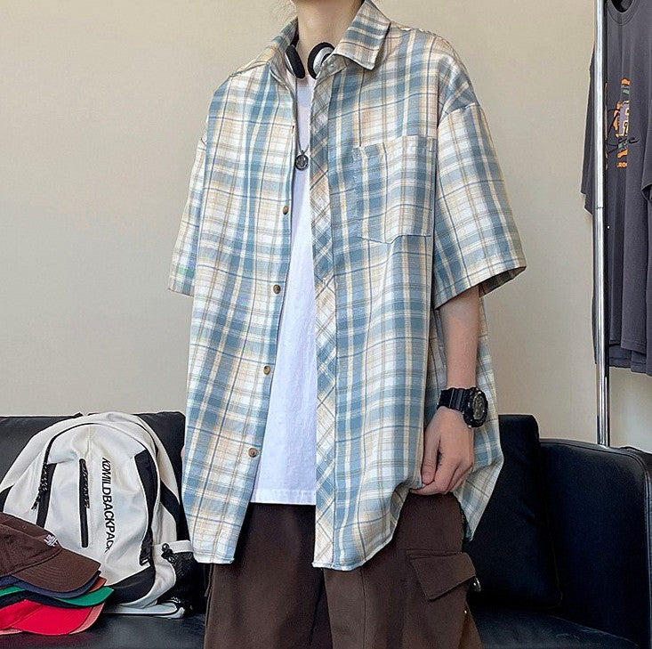 Retro Plaid Loose Casual Shirt